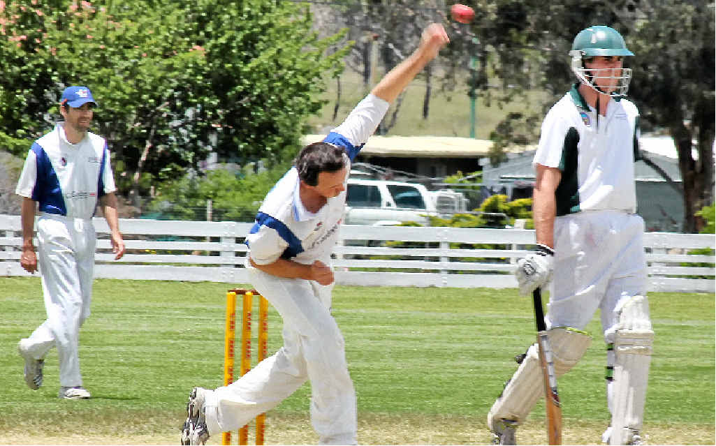 DERBY: Michael Bourke bowls in last season’s game. DERBY: Michael Bourke bowls in last season’s game.
